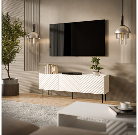 TV komoda LUCCA 165 3D, bílá