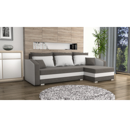 Rohová sedací souprava Fabian UNI šedá/bílá Rohová sedací souprava Fabian UNI šedá/bílá