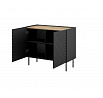 Komoda ONDA 2D, černá / dub artisan
