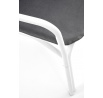 Křeslo MELBY, Bílá/Šedá