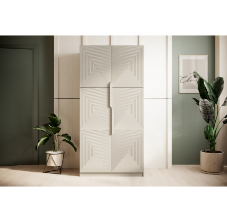 Šatní skříň Asha, kašmír / kašmírové úchyty