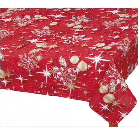 Vánoční ubrus koule zlaté