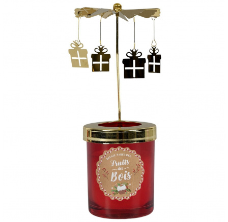 Vánoční vonná svíčka s karuselem červená