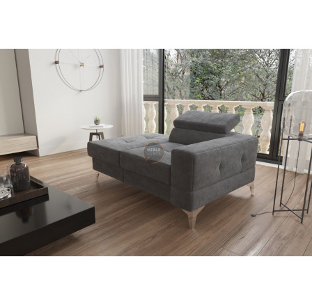 Sofa lenoška TOSCANIA 135 cm - grafit, levá strana
