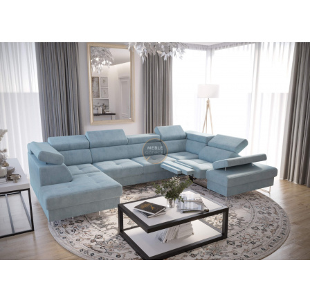 Rohová sedací souprava GALAXY MAX II , relax s funkcí spaní 215x350x170 - volitelný odstín - pravá