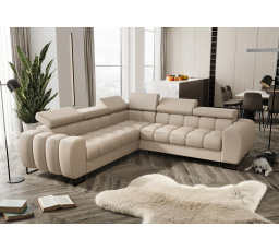 Rohová sedací souprava ASPEN MAX 260x260 cm přírodní kůže - pravá, Kůže ecru