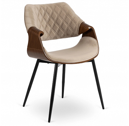 Židle DAKOTA Béžová/Ořech Sametová