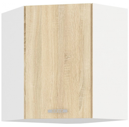 Horní rohová skřínka SARA - 58x58 GN-72 1F, Bílá / Dub Sonoma