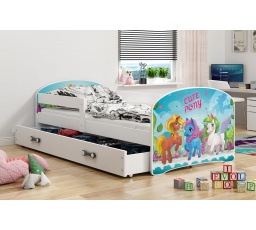 Dětská postel Luki - Bílá (Ponny) 160x80 cm