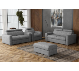 Sedací souprava Petrit 3+2+1+taburet Aragon šedá