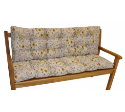 Polstr na zahradní lavičku 150 cm - motiv luční kvítí