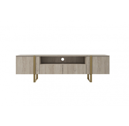 TV komoda Verica, dub sušenka / zlaté nohy TV komoda Verica, dub sušenka / zlaté nohy