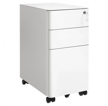 Kancelářský kontejner 30x46x59cm, kov, bílá, AUK-E1130 WT