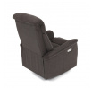 Polohovací křeslo, elektrické zabudované ovládání, hnědá, látka, TV-925 BR2