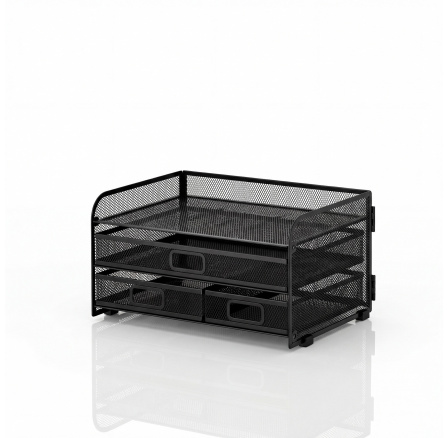 KOŠÍK na stůl-3-úrovňový + 3 zásuvky