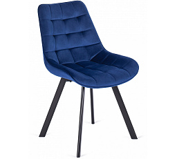 Židle RICK Modrá Sametová