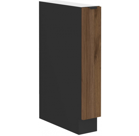 Dolní skřínka MONZA - 15 D CARGO BB, Černá mat/Ořech Dolní skřínka MONZA - 15 D CARGO BB, Černá mat/Ořech