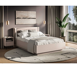 Postel SOPHIE 31 s úložným prostorem a LED osvětlením, kašmír, 140x200 cm