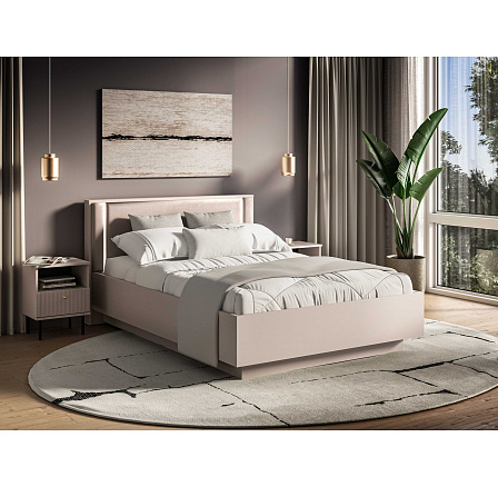 Postel SOPHIE 31 s úložným prostorem a LED osvětlením, kašmír, 140x200 cm