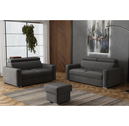 Sedací souprava Petrit 3+2+taburet Kronos šedá Sedací souprava Petrit 3+2+taburet Kronos šedá