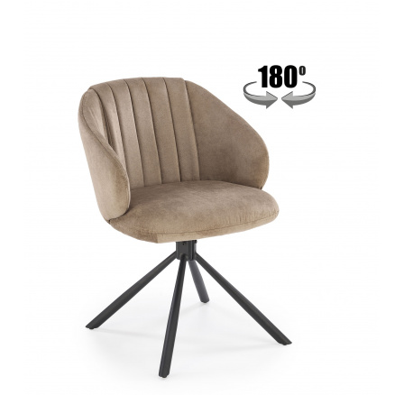 Jídelní otočná židle K533, Cappuccino/Černá