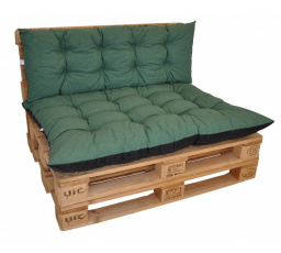 Polstry na paletový nábytek sada Basic - látka tmavě zelený melír