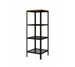 Regál Reli Černý + Dub Lancelot