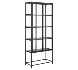 Seaford černá vysoká vitrína