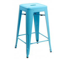 Barová židle Paris 75 cm. modrá insp. Tolix