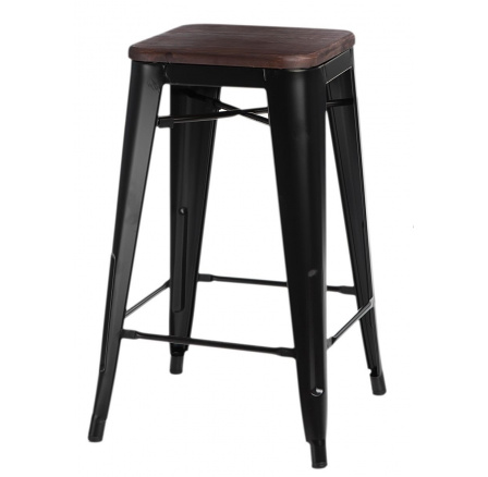 Barová židle Paris Wood 75 cm černá borovice ořech Barová židle Paris Wood 75 cm černá borovice ořech