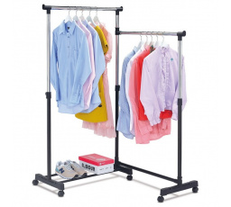 Stojan na šaty, kov, černá, ABD-1215 BK