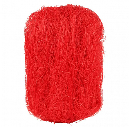 Sisálové vlákno - balení 500 g, barva červená
