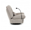 Polohovací křeslo, elektrické zabudované ovládání, béžová, látka, TV-7081 LAN2