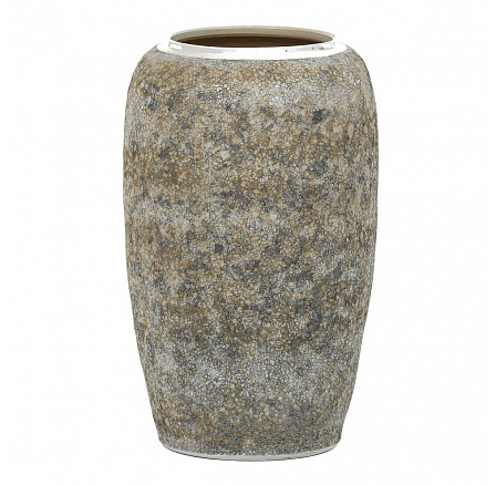 Váza keramická - výška 70 cm, šedo-béžová