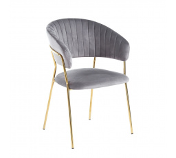 Židle velvet šedá K4-FX