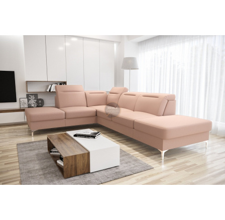 Rohová sedací souprava OSLO 295x220 - levá, růžová