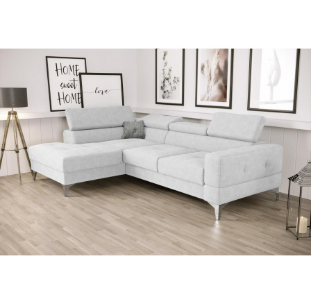 Rohová sedací souprava TOSCANIA MINI s funkcí spaní 170x250 cm - šedá , levá
