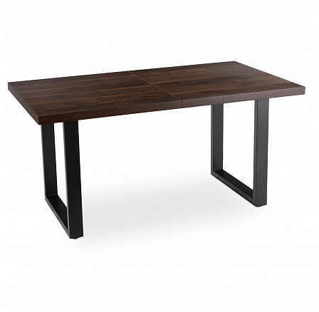 Stůl EDWIN Rozkládací 160-260 cm Ořech/Černý