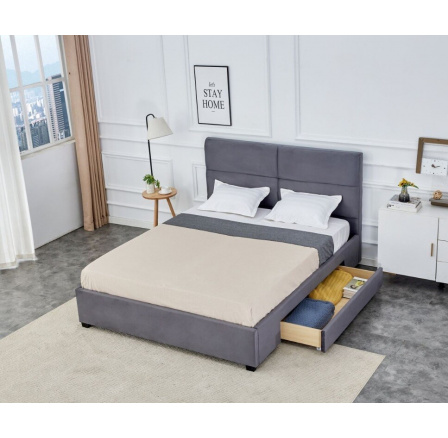 Postel čalouněná s šuplíkem START 2 160x200 JG Šedá Postel čalouněná s šuplíkem START 2 160x200 JG Šedá