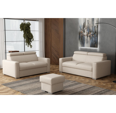 Sedací souprava Petrit 3+2+taburet Aragon béžová