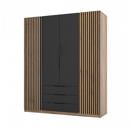 Skříň Keny IV - dub evoke/černá