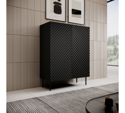 Komoda ONDA 2D, černá/ dub artisan