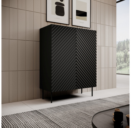 Komoda ONDA 2D, černá/ dub artisan Komoda ONDA 2D, černá/ dub artisan