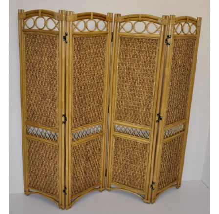 Paravan ratanový čtyřdílný FL