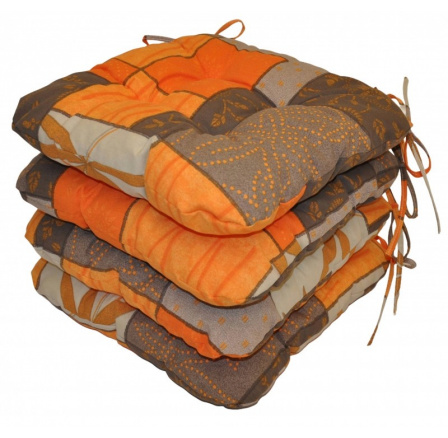 Sedák UNI barva oranžový list - set 4 kusy