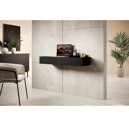 Závěsný stůl Nicole, černý / matný černý