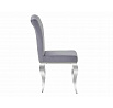 Jídelní židle PRINCE, šedý Aksamit 195/chrom