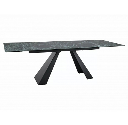 Jídelní stůl SALVADORE CERAMIC, Verde Alpi/Černý mat