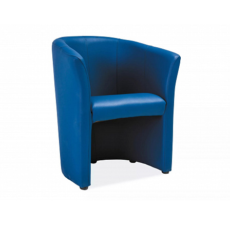 Křeslo TM-1, Modrá ekokůže EK-13/Wenge