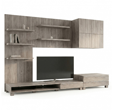 Obývací stěna 300x59x210cm, mdf, hnědá, 9HQ08 Obývací stěna 300x59x210cm, mdf, hnědá, 9HQ08